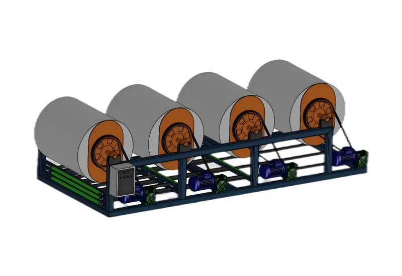 Pneumatic coil rack