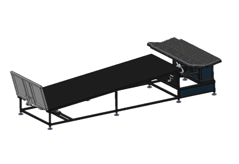 Automatic roll unloading platform