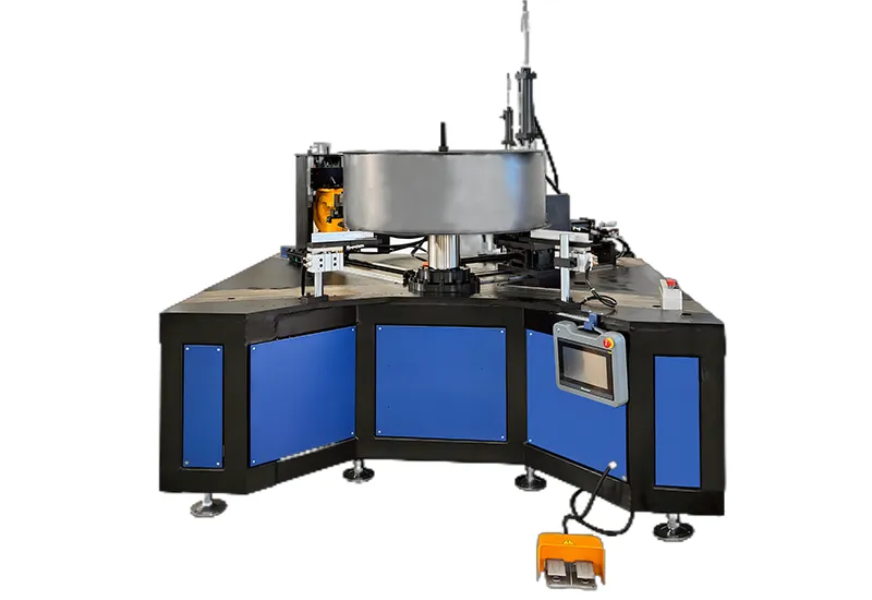 PLC flanging machine