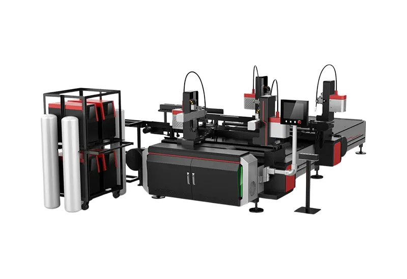 Rectangular duct four-gun welding