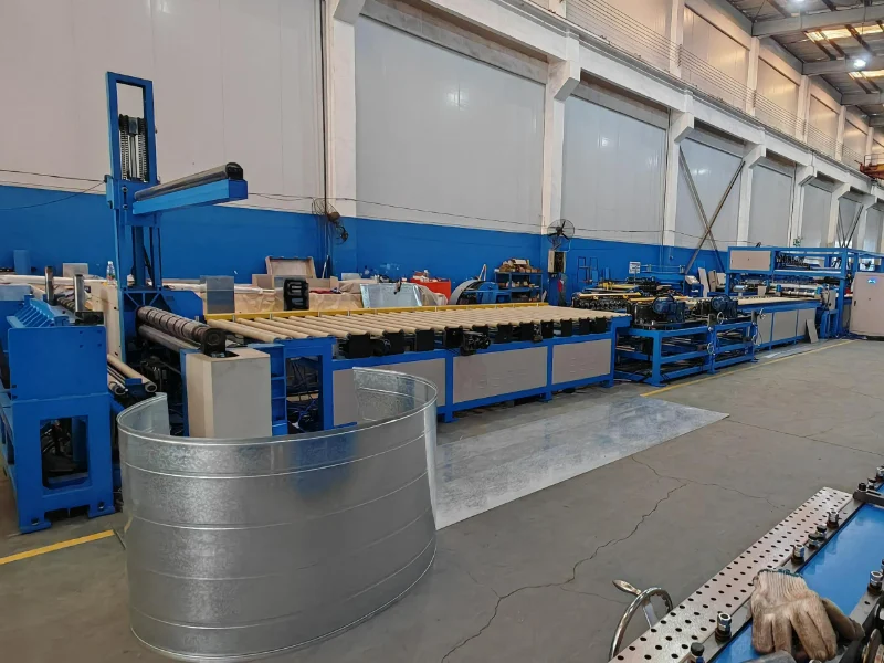 Centrifugal fan casing rolling production line