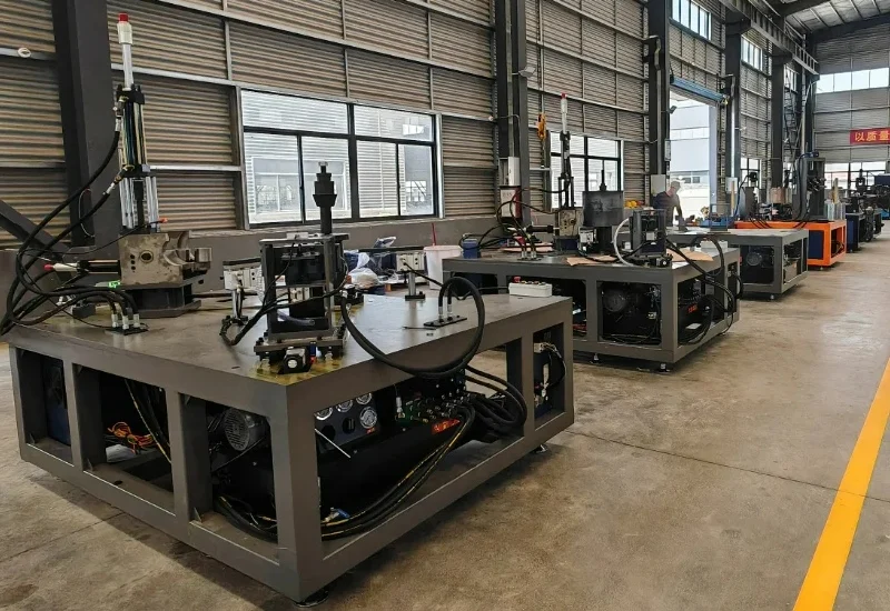 PLC flanging machine assembly area