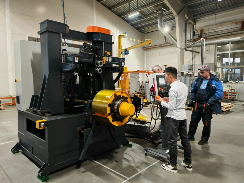 Installation of flanging machine in Ryazan, Russia