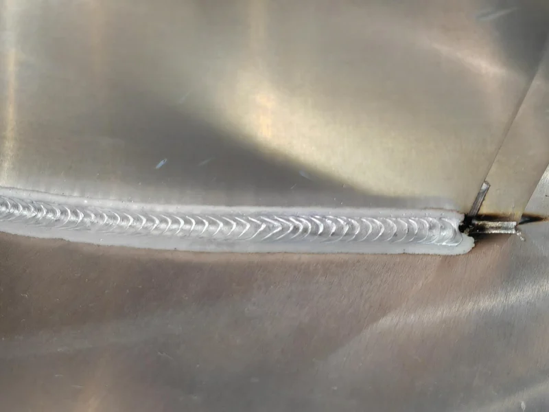 MIG aluminum impeller welding effect