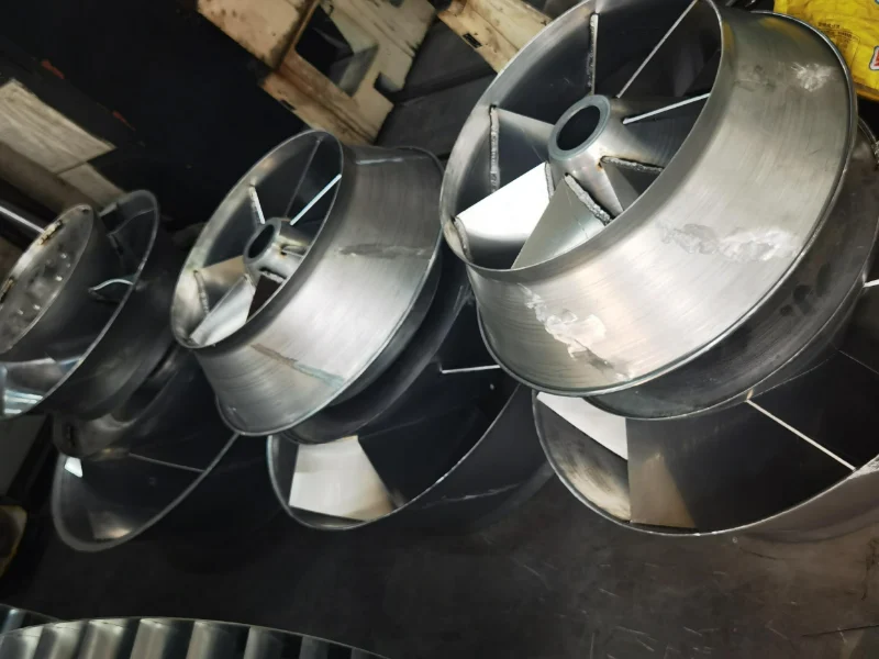 Mixed flow fan assembly sample