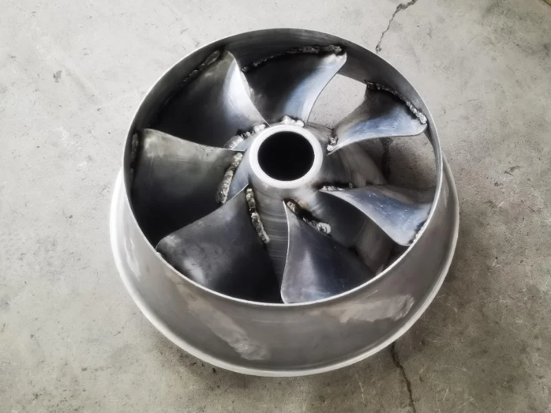 Mixed flow fan impeller