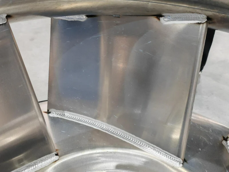 Welding effect of aluminum impeller of Fronius welding machine